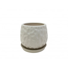 Горщик КООП Кактусник 10 см Ацтек Білий