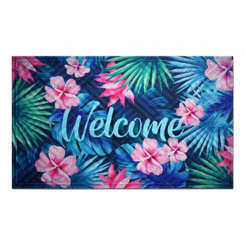 Килимок текстильний ДЗ 45*75 см Декор К-602-22 - Синій (Джинс)