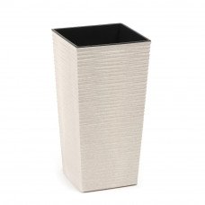 Горщик терасний Ламела Фінезія Долото ЕКО Wood 19 см з вкладом 830