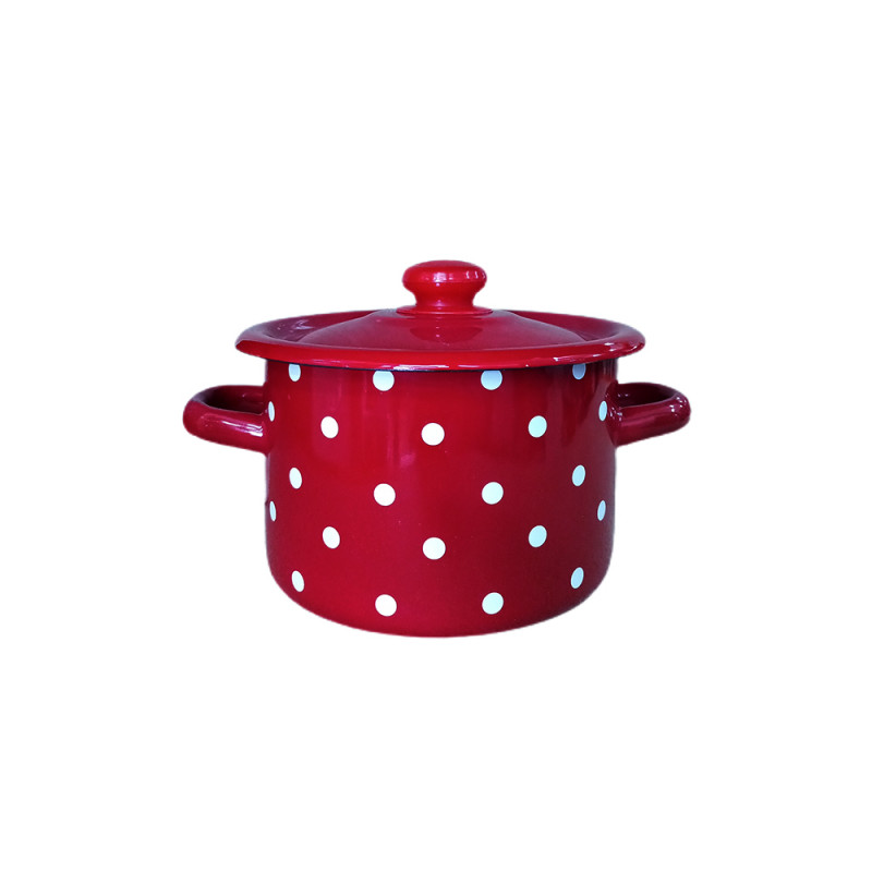 Каструля Idilia 5,5 л 1617/4 Полька Бордо 44459 - Cappuchino