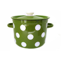 Каструля Idilia 7 л 1620/4 Білий горох Зелений 34379