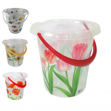 Ведро Irak Plastik Декор 12 л прозрачное SK-150