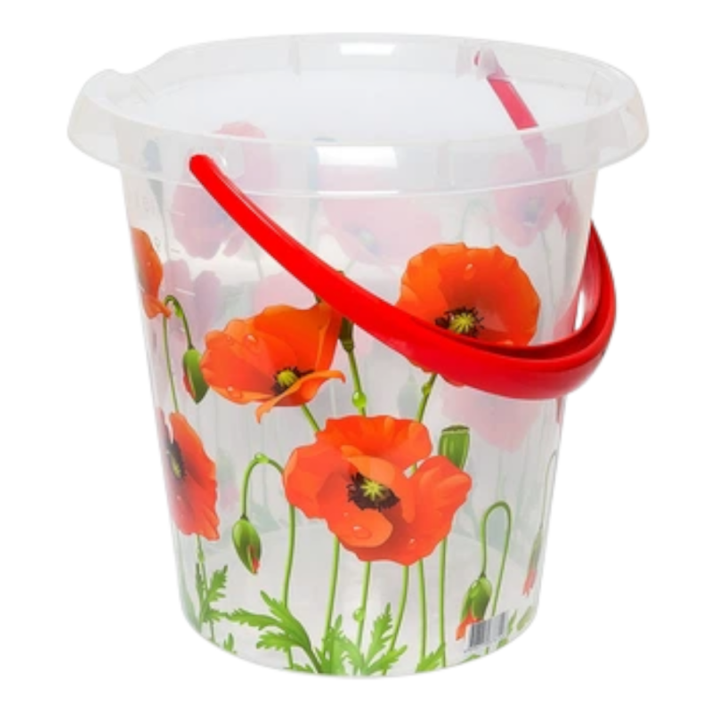 Відро Irak Plastik Декор 12 л прозоре SK-150
