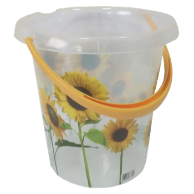 Відро Irak Plastik Декор 12 л прозоре SK-150