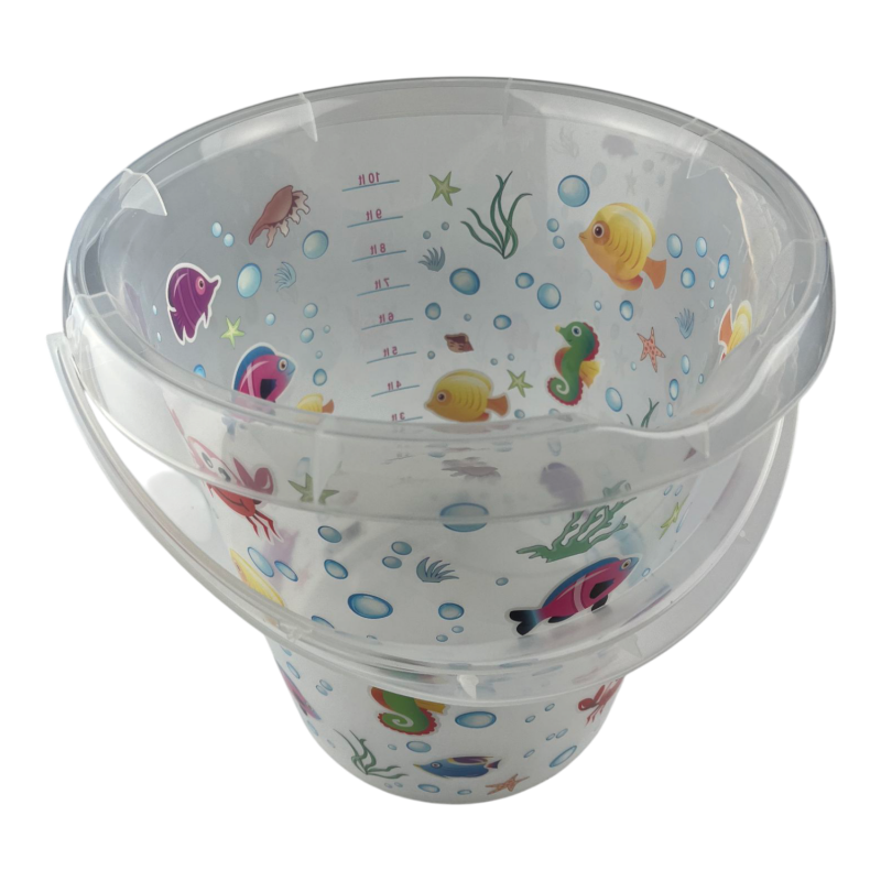 Відро Irak Plastik Декор 12 л прозоре SK-150