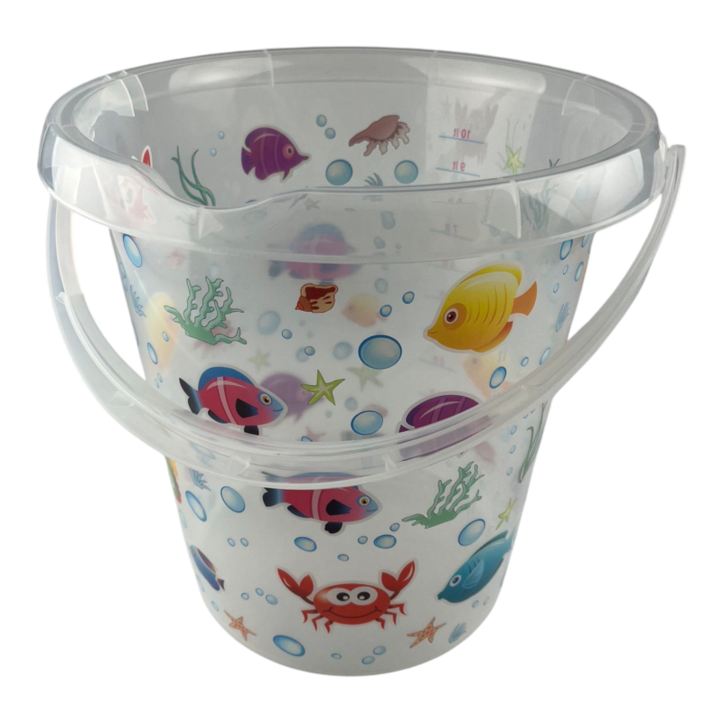 Відро Irak Plastik Декор 12 л прозоре SK-150