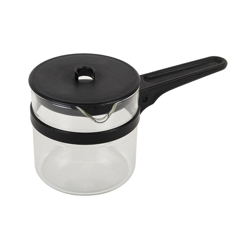 Турка під кавоварку Вг-Мікс скляна висока з кришкою  - Бузковий