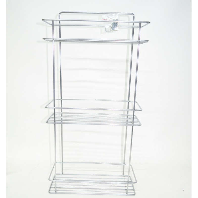 Поличка 3-ярусна пряма Металік Ребро