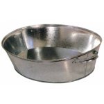 Таз оцинкований Арма 27 л овальний - Білий Перламутр