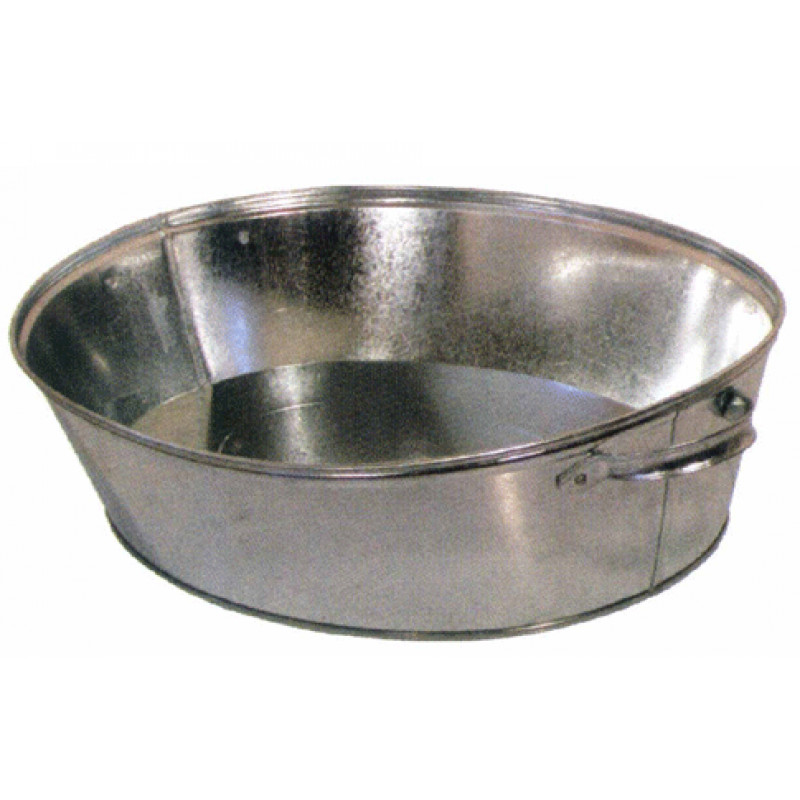 Таз оцинкований Арма 27 л овальний - Білий Перламутр