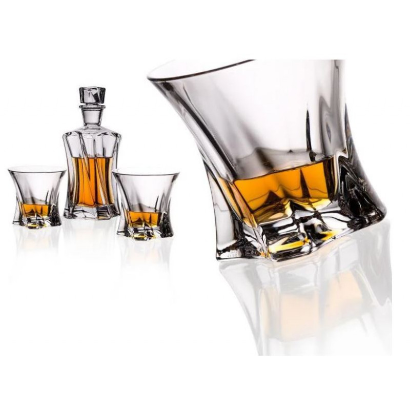 Набір для віскі Aurum Crystal Cooper 7 пр  - Какао
