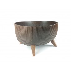 Горщик миса Ламела Рома Джампер овальна EKO Coffee 43 см на ніжках 971