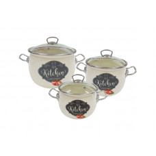 Набір каструль Idilia №1600 Kitchen Tomat milk 27944