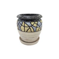 Горщик керамічний КООП Терра Мозаїка 25 см 0036