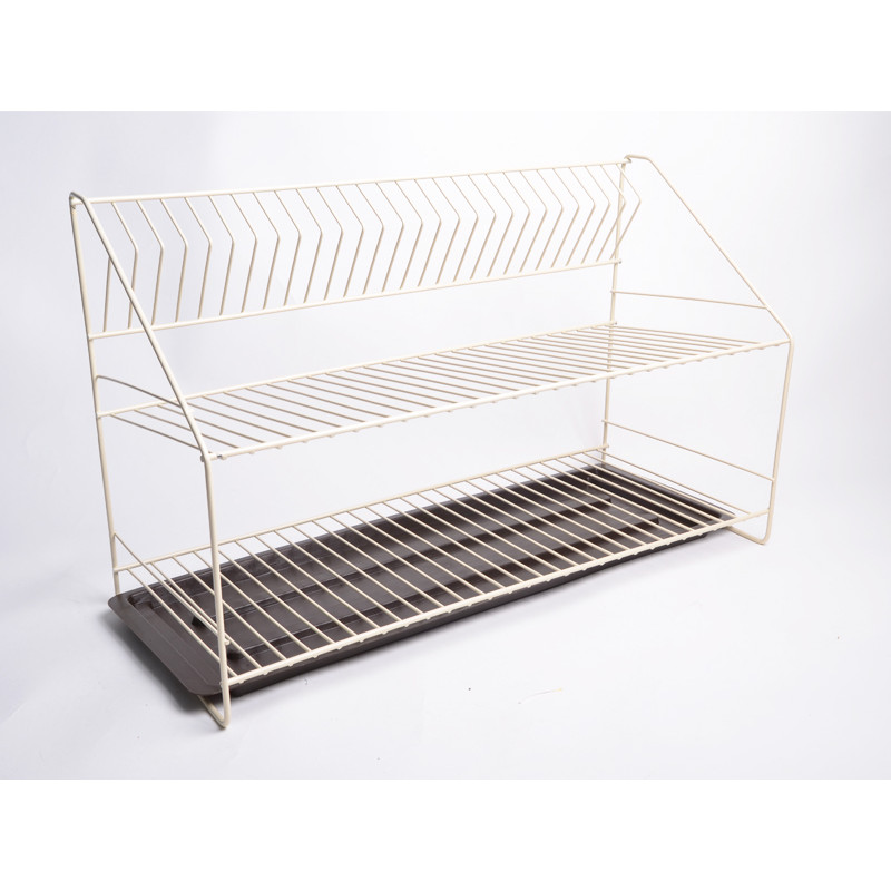 Сушка для посуду 2-ярусна Бежева Ребро