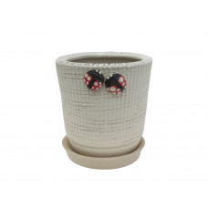 Набір горщиків КООП Вафл 2 пр h-13/10 см Сонечко Кремовий 0205