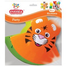 Ковпаки паперові Eventa 6 шт Д-13 см Звірята