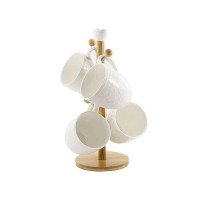 Набір кружок Interos 4 пр на деревяній підставці A PJ02557