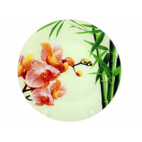 Блюдо стеклянное Lumines 30 см Орхидея Pink S3012 S074