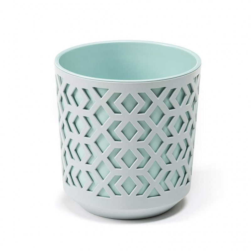 Горщик для квітів із вкладом Ламела Ацтек 19 см 791 - Теракотовий