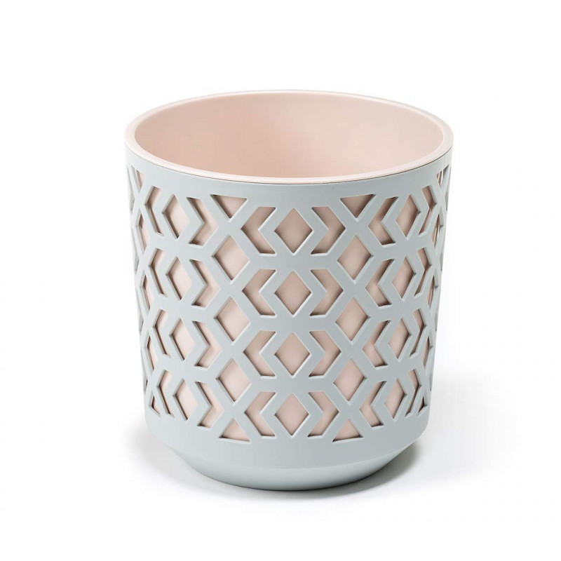 Горщик для квітів із вкладом Ламела Ацтек 19 см 791 - Теракотовий