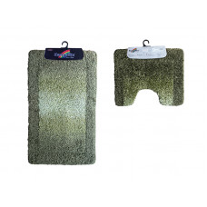 Набор ковриков для ванной 60*100 см Banyolin Shaggy Светлое болото 2 пр Green