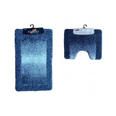 Набір килимків для ванної 60*100 см Banyolin Shaggy Голубий 2 пр Blue