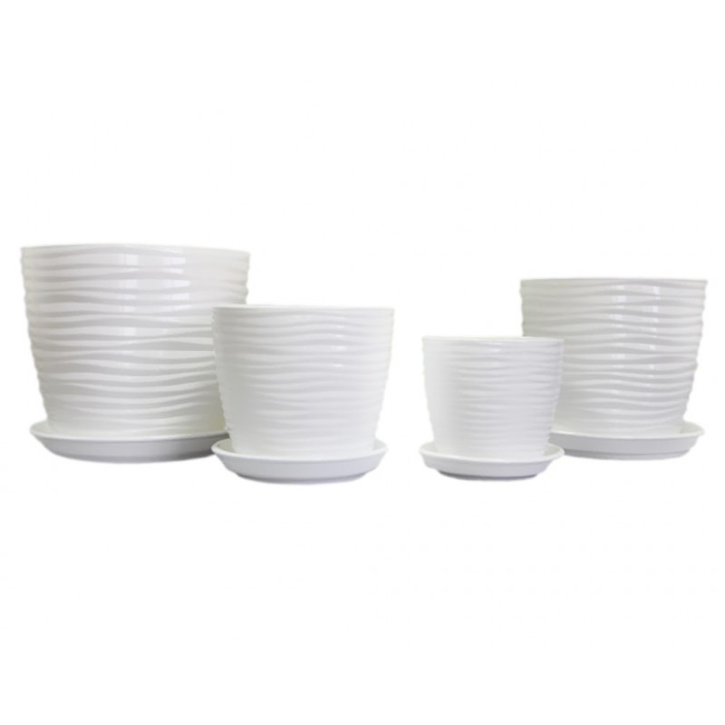 Горщик керамічний №4 Оріана Глянець Грація Хвиля 1 л - Blue