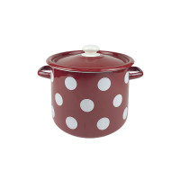Каструля Idilia 5,5 л 1617/4 Білий горох Бордовий 43608