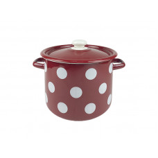 Каструля Idilia 5,5 л 1617/4 Білий горох Бордовий 43608