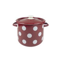 Каструля Idilia 5,5 л 1617/4 Білий горох Бордовий 43608