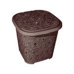 Кошик з кришкою R-plastic Мереживо 15 л - Кремовий