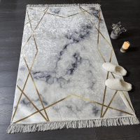 Коврик прорезиненный 3D Кожа 120*180 см с бахромой D113
