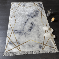 Килимок прогумований 3D Шкіра 120*180 см з бахромою D113