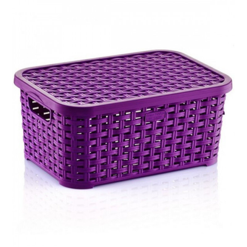 Кошик з кришкою PlastArt Ротанг 5 л SP-290 - Коричневий