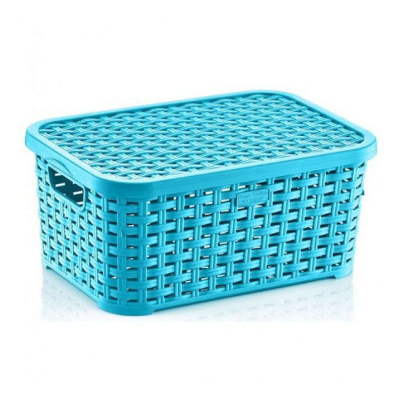 Кошик з кришкою PlastArt Ротанг 5 л SP-290 - Коричневий