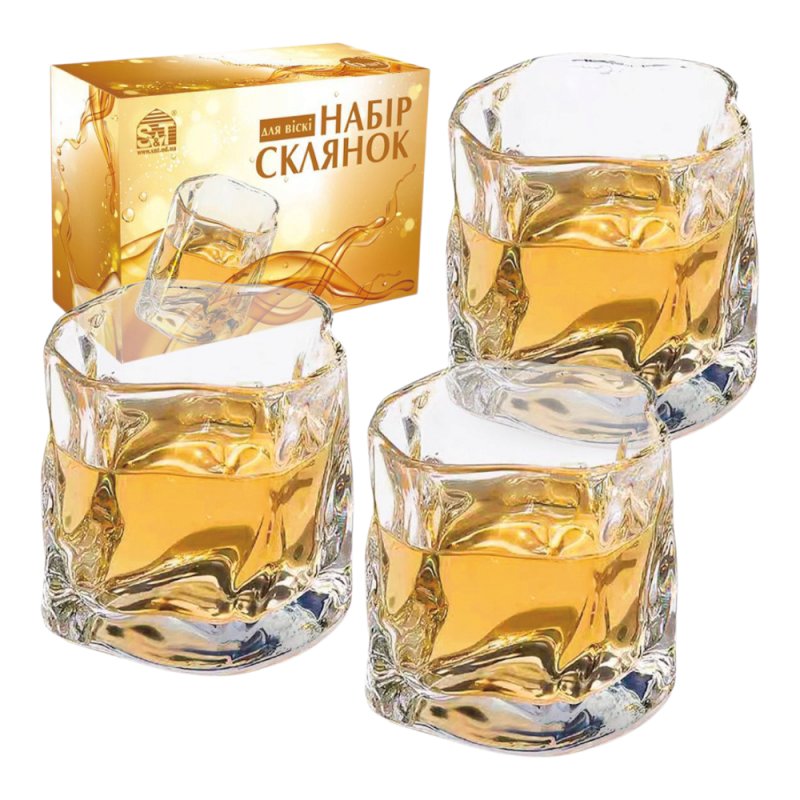Набір стаканів для віскі SNT 6 шт 260 мл 767-18 - Каміння