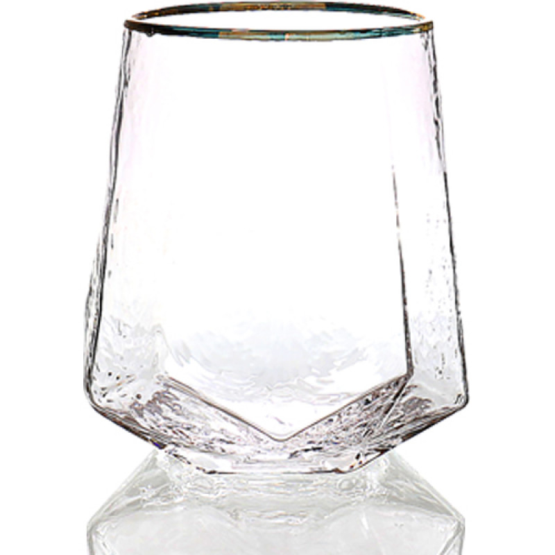 Набір стаканів з золотим обідком 6 шт SNT 520 мл Blur 6699-5 - Соняшник