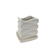 Горщик керамічний КООП Терамісу h-13 см 1,5 л Білий 0201