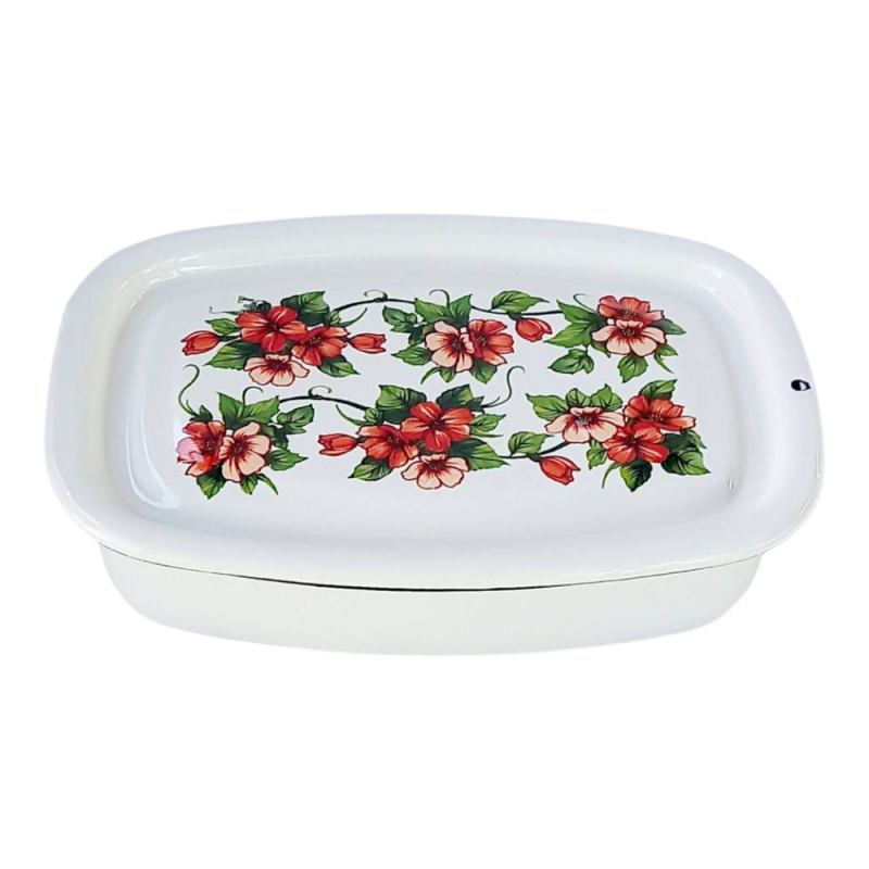 Лоток з кришкою Idilia 1 л 2507/2 Бісер - Малиновий