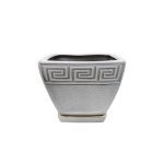 Набір горщиків КООП Данія 4 пр h-17/15/13/12 см Лабіринт Туман Сірий 0011 - Фіолетовий Прозорий