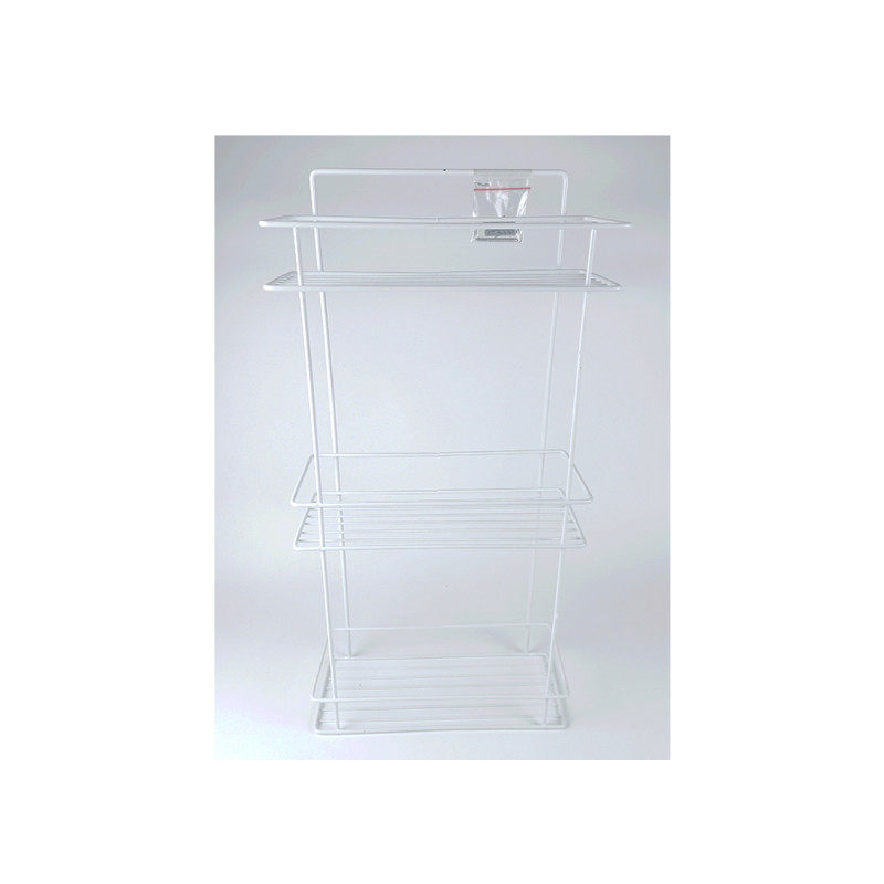 Поличка 3-ярусна пряма Біла Ребро