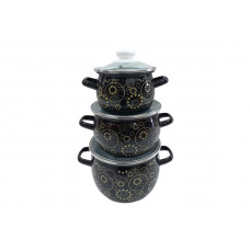 Набір каструль Idilia №6948 Міріада чорний 43728