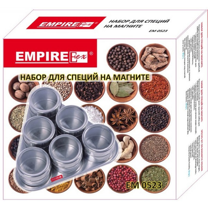 Набір для спецій Empire 6 пр на магніті ЕМ-0523 - Вязка