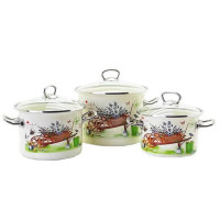 Набор кастрюль Idilia №1500 Садовые цветы.