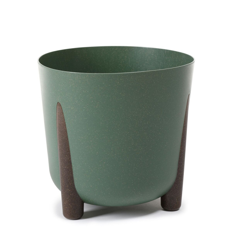 Горщик для квітів Ламела PL Фріда Wood 20 см 213 - Metalic