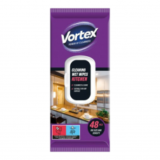 Салфетки влажные для кухни Vortex 48 шт с клапаном