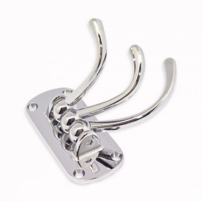 Гачок хромований Besser потрійний 8200 - Димчатий