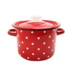 Каструля Idilia 5,5 л 1617/4 Полька Червона 41560 - Помаранчевий