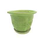 Горщик керамічний КООП Амстердам Лабіринт Салатовий 9 см 0102 - Чорний Бетон